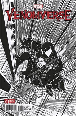 Venomverse issue 1-H Todd McFarlane 1:2000 Remastered B&W Cover