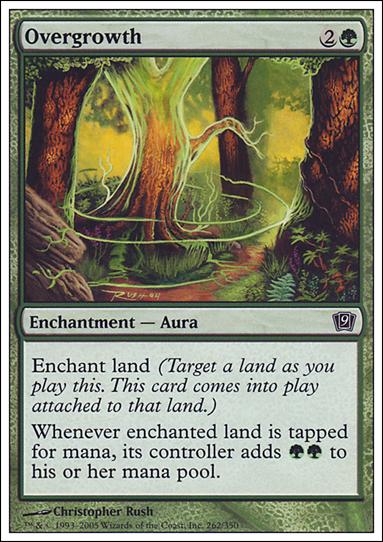 Magic the Gathering: 9th Edition (Base Set) card 262 Overgrowth