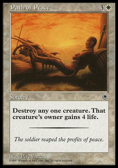 Magic the Gathering: Portal (Base Set) card 21 Path of Peace