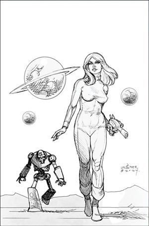 Barbarella (2024) issue 4-K Joseph M. Linsner B&W Virgin 1:15 Cardstock Cover
