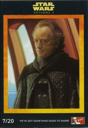 Star Wars: Episode I The Phantom Menace Kentucky Fried Chicken UK (Promo) card 7/20 Senator Palpatine
