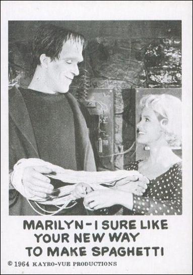 Munsters (Base Set) card 27 Marilyn- I Sure Like Your New Way to Make Spaghtti