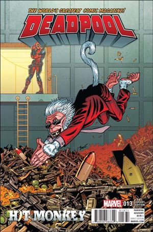 Deadpool (2016) issue 13-E Brent Schoonover Hit Monkey Cover