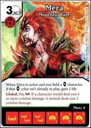 DC Comics Dice Masters War of Light card 90 Mera: Mournful Rage