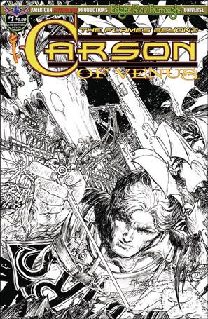 Edgar Rice Burroughs' Carson of Venus: The Flames Beyond issue 1-C Michael William Kaluta Black & White Cover