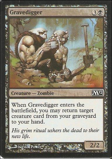Magic the Gathering: 2012 Core Set (Base Set) card 99-B Gravedigger (Foil)