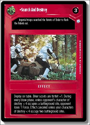 Star Wars: Endor Limited (Base Set) card 41 Search And Destroy