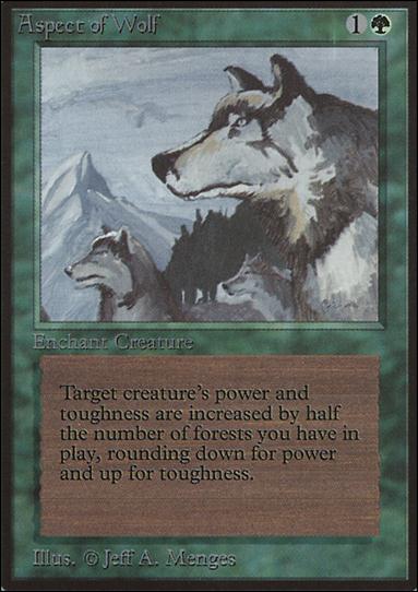 Magic the Gathering: Limited Edition Beta (Base Set) card 185 Aspect of Wolf