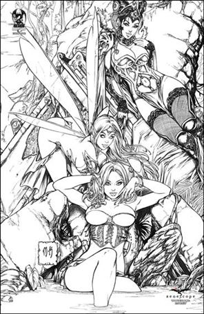 Grimm Fairy Tales Presents Wonderland issue 17-E Mike Krome Black Diamond Cover Sketch 1/100