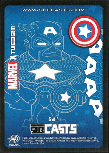 2007 Marvel Masterpieces (Subcasts Gamepiece Subset) card 5 Captain America