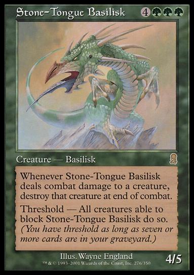 Magic the Gathering: Odyssey (Base Set) card 276 Stone-Tongue Basilisk