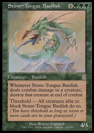 Magic the Gathering: Odyssey (Base Set) card 276 Stone-Tongue Basilisk
