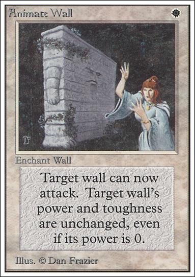 Magic the Gathering: Unlimited (Base Set) card 1 Animate Wall