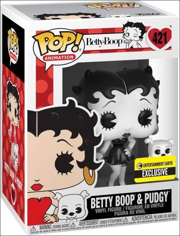POP! Animation figure 421-B Betty Boop & Pudgy (B&W) Entertainment Earth