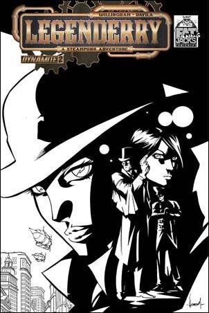 Legenderry: A Steampunk Adventure issue 2-J Ale Garza Fat Jack's Comicrypt Black & White Cover