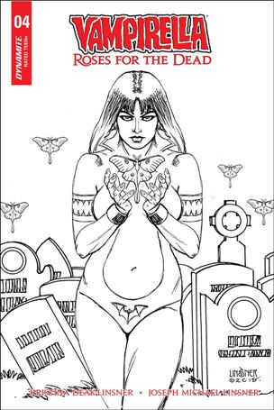 Vampirella: Roses for the Dead issue 4-D Joseph Michael Linsner 1:20 Black & White Cover