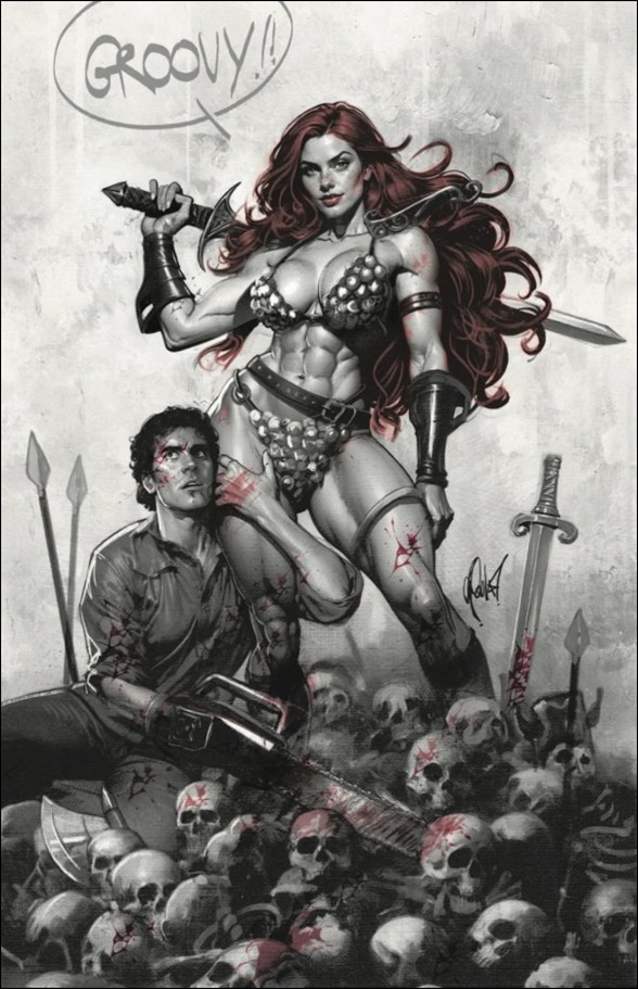 Red Sonja vs. the Army of Darkness issue 1-Z Retailer Excl. Cedric Poulat Splash Virgin Cover