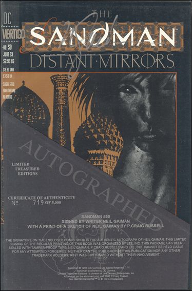Sandman (1989) issue 50-C Limited Treasured (Signed by Neil Gaiman) 1/5000
