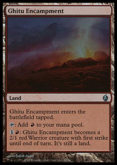 Magic the Gathering: Premium Deck Series: Fire & Lightning (Base Set) card 29 Ghitu Encampment