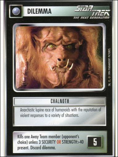 Star Trek: Premiere Unlimited (Base Set) card 19 Chalnoth 