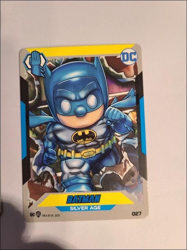 DC Comics Ooshies Collector Cards: Series 2 card 27 Batman: Embossed Silver Age