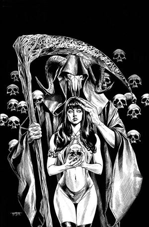 Vengeance of Vampirella (2019) issue 16-J Michael Sta Maria 1:21 Black & White Virgin Cover