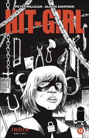 Hit-Girl Season Two issue 12-B Declan Shalvey Black and White Cover