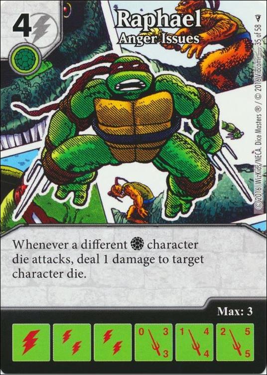 Dice Masters Teenage Mutant Ninja Turtles  card 35 Raphael - Anger Issues