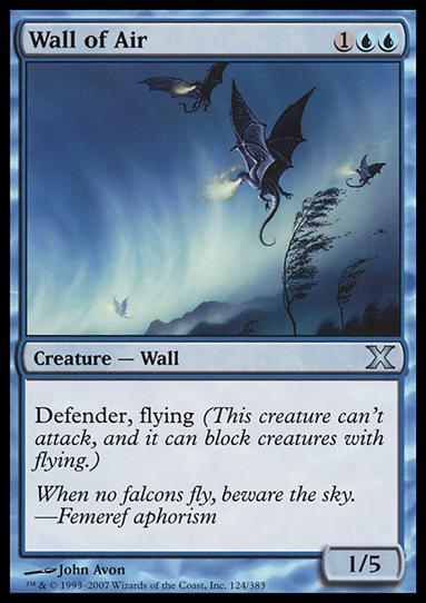 Magic the Gathering: 10th Edition (Base Set) card 124 Wall of Air