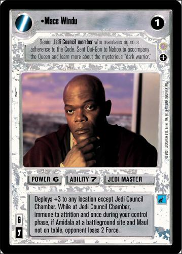 Star Wars: Coruscant Limited (Base Set) card 101 Mace Windu