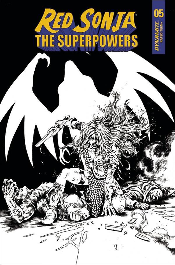 Red Sonja: The Superpowers issue 5-L Jonathan Lau 1:10 Black & White Cover
