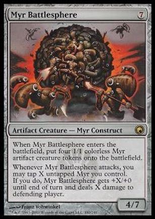 Magic the Gathering: Scars of Mirrodin (Base Set) card 180 Myr Battlesphere