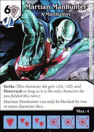 DC Comics Dice Masters Justice card 27 Martian Manhunter: A Manhunter