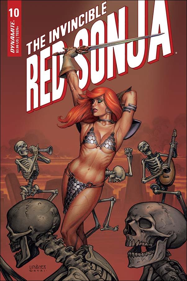 Invincible Red Sonja issue 10-B Joseph Michael Linsner Cover