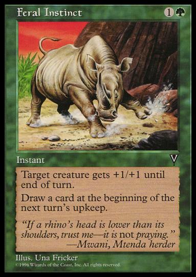 Magic the Gathering: Visions (Base Set) card 107 Feral Instinct