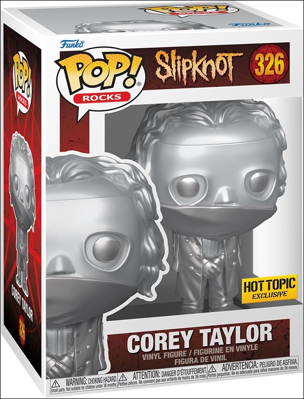 Pop! Rocks figure 326 Corey Taylor (Platinum) Hot Topic Exclusive
