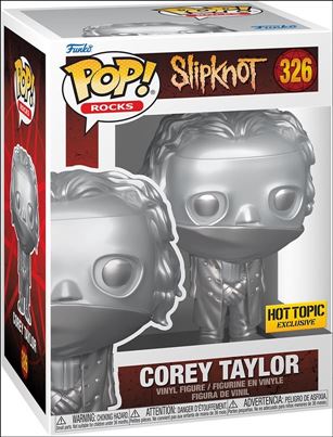 Pop! Rocks figure 326 Corey Taylor (Platinum) Hot Topic Exclusive