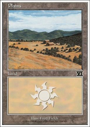 Magic the Gathering: 6th Edition (Base Set) card 334 Plains