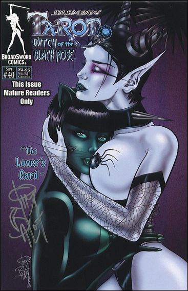 Tarot: Witch of the Black Rose issue 40-C Boo Cat & Licorice Dust Cover Signed w/ COA