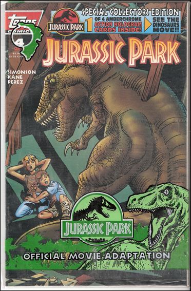 Jurassic Park (1993) issue 4 Polybagged with Trading Card