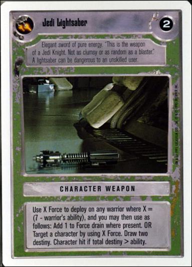 Star Wars: Premiere Unlimited (Base Set) card 320 Jedi Lightsaber
