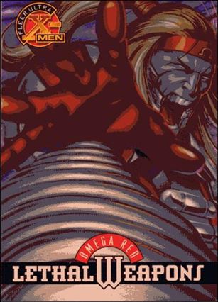 1996 Fleer Ultra X-Men All Chromium (Lethal Weapons Holo-Flash Subset) card 6 Omega Red