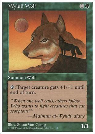 Magic the Gathering: 5th Edition (Base Set) card 345 Wyluli Wolf
