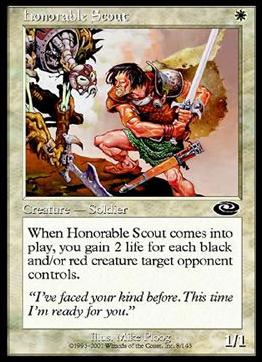 Magic the Gathering: Planeshift (Base Set) card 8 Honorable Scout
