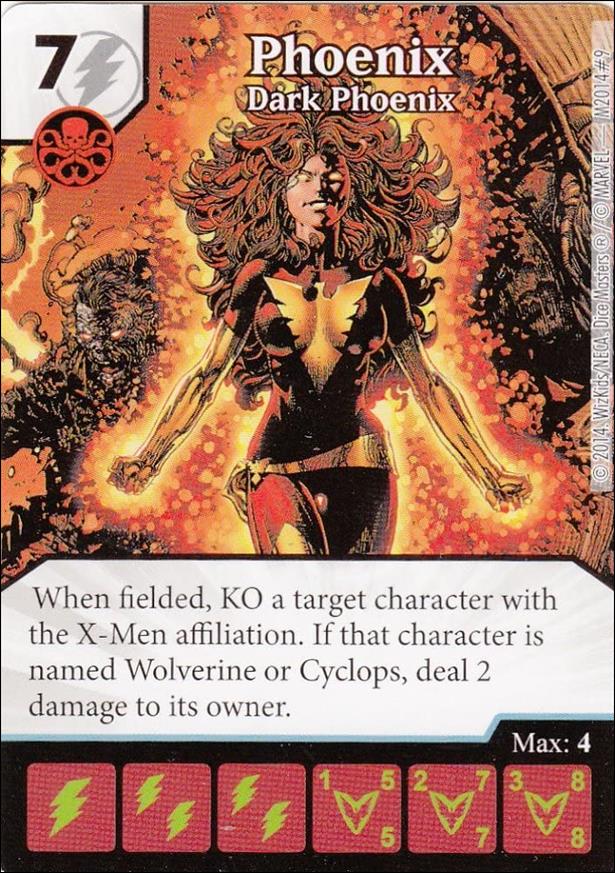 Marvel Dice Masters Avengers vs. X-Men  card M2014 9 Phoenix: Dark Phoenix