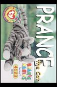 Beanie Babies Series 1 (Base Set) card 104 Prance the Cat