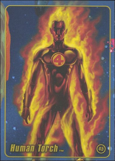 Marvel Heroes Figure Factory: Series 1 (Base Set) card 45 Human Torch
