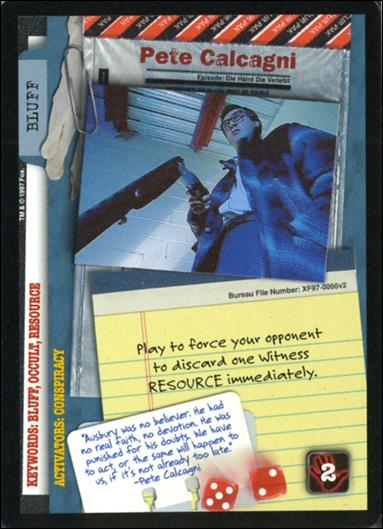 X-Files: The Truth Is Out There (Base Set) card XF97-0096v2 Pete Calcagni