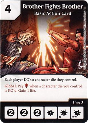 Marvel Dice Masters Civil War card 23 Brother Fights Brother: Basic Action Card
