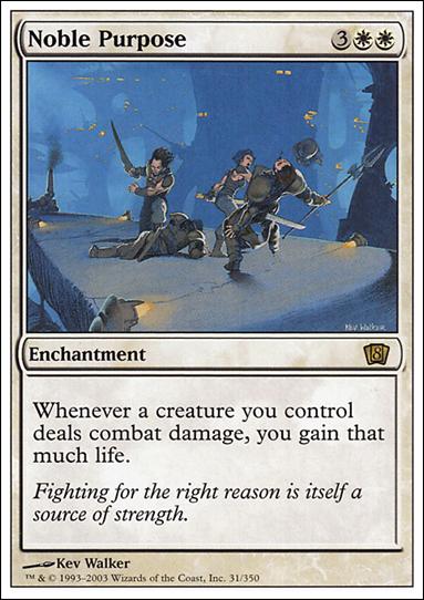 Magic the Gathering: 8th Edition (Base Set) card 31 Noble Purpose